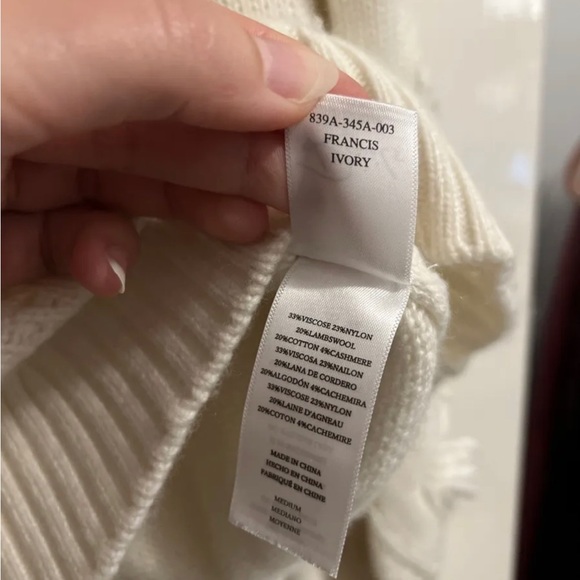 Rails Revolve New Ivory Lambswool Cashmere Jumper - Picture 5 of 5